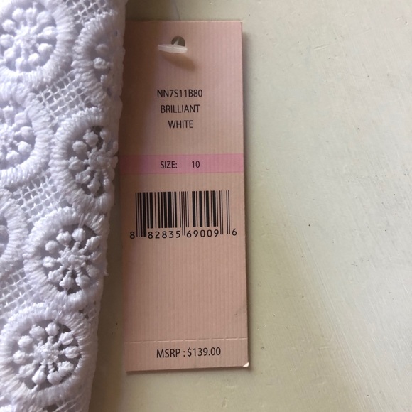 Nanette Lepore white sheath dress lace crochet 10 - Picture 4 of 4